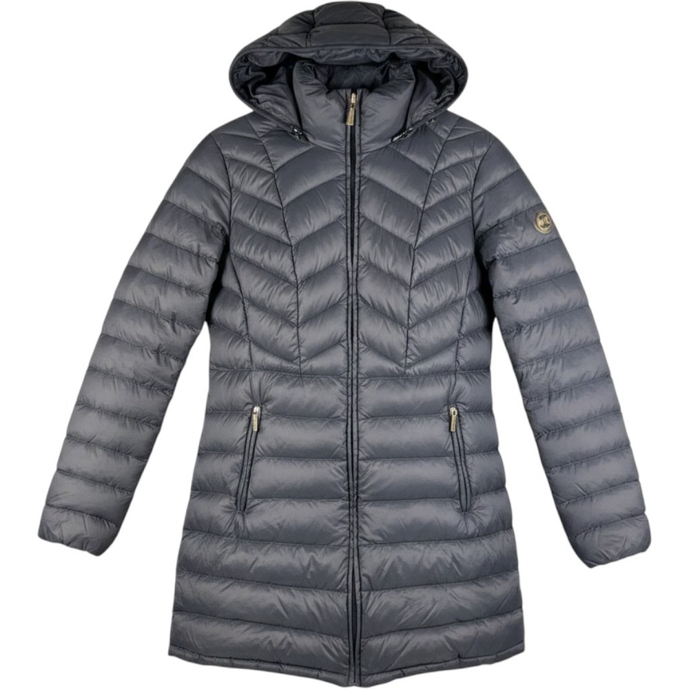 Michael Kors Packable Down Gray Removable hood womens